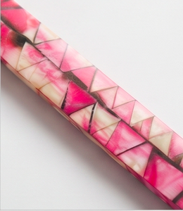 Ensemble de cuillères créatives en forme de coquille avec manche géométrique rose, manche long, design original, sans danger pour les aliments, idéal pour les voyages, les mariages et les hôtels - Product Image 3