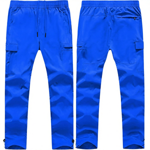 <b>Men's</b> Eco-Friendly Breathable Safari Style Lightweight Elastic Waist <b>Overalls</b> Multiple Pockets Quick Dry Polyester/Cotton Casual - Product Image 4