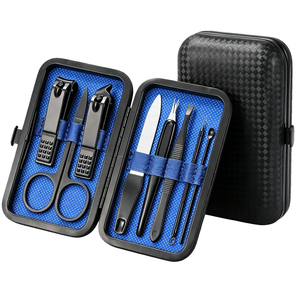 Professional Stainless Steel Manicure and Pedicure Set Custom Logo Top Product 8 Piece Complete Family Grooming Kit - Product Image 1