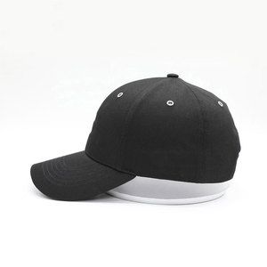 Casquette de baseball noire à 6 panneaux, 100% coton sergé, ajustée, unisexe, décontractée, couleur unie, taille adulte 58-60CM - Product Image 3