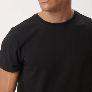 T-shirt à col rond pour homme en coton de bambou, t-shirts pour homme, t-shirt d'été pour homme, t-shirts en jersey bio, t-shirt personnalisé - Product Image 4