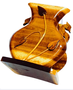Hand Carved Wooden Pen Cutlery Holder Stylish <b>Desk</b> Organizer for Office <b>Study</b> Table | Multipurpose Stationery Stand - Product Image 3