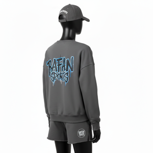 Ensemble court en molleton 100 % coton premium pour femme, tissu brossé doux, impression graphique, logo personnalisé, ensembles pour femme - Product Image 4