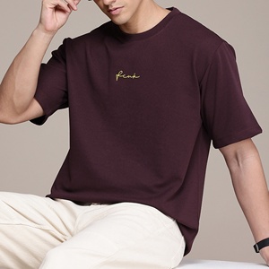 Camiseta de Hombre de Alta Calidad, Nueva, de Manga Corta, Cuello Redondo, Transpirable, Tejida, Personalizada con Serigrafía, Venta al Por Mayor, 100% Algodón - Product Image 2