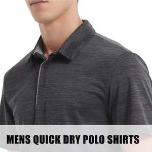 2025 hombres de manga corta para Polos de secado rápido que absorbe la humedad rendimiento Casual trabajo Golf camisas Regular-Fit antiarrugas - Product Image 2