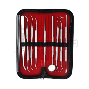 Juego de 9 Instrumentos Manuales de Titanio para Higiene Bucal, Estuche con Herramientas Dentales para Limpieza de Dientes y Encías, Removedor de Sarro, Cálculos y Placa, Quirúrgico - Product Image 5