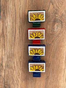 Pinzas para el pelo de cuero grabadas hechas a mano con estilo occidental para mujer - Product Image 4