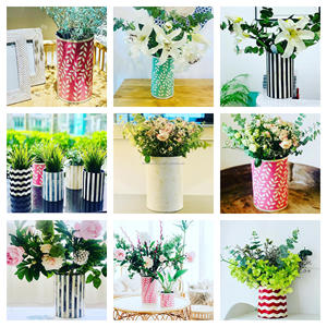 Jarrón decorativo de lujo hecho a mano precioso diseño moderno con incrustaciones de nácar para decoración del hogar - Product Image 5