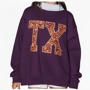 Sudaderas de Mujer Personalizadas OEM, de Algodón y Felpa, Cuello Alto, Estampado Personalizado, Ribete en el Bajo, Estilo Urbano - Product Image 1