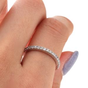 925 bagues en argent Sterling diamant cristal CZ anneaux de mariage de mariée bijoux en argent pour femmes bijoux - Product Image 2