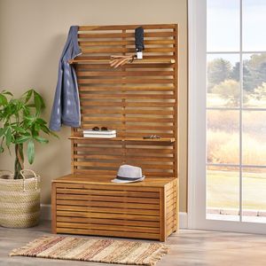 Perchero con Banco de Almacenamiento SYLMAR, Solución de Organización para el Hogar, Práctica y Elegante - Product Image 1