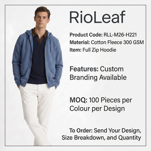 Sweat à capuche zippé pour homme en molleton de coton 300 GSM avec cordon de serrage, logo personnalisé, marque privée, vente en gros - Product Image 5