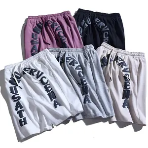 Custom Wholesaler Puff Print 100 Cotton Customized High Quality Unisex Cotton Shorts Basketball And Sweat Shorts