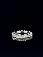 Bague éternelle complète en or 10 carats de luxe pour femme, diamant de laboratoire CVD 2,25 carats, couleur E-F, clarté VVS-VS, taille brillant, certifiée IGI
