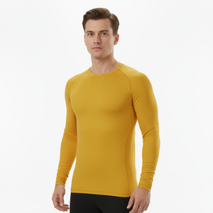 เสื้อยืดออกกำลังกายผู้ชาย ซับเหงื่อ แห้งเร็ว แขนสั้น กระชับสัดส่วน เหมาะสำหรับพายเรือ ว่ายน้ำ และเป็นเสื้อเบสเลเยอร์ - Product Image 2