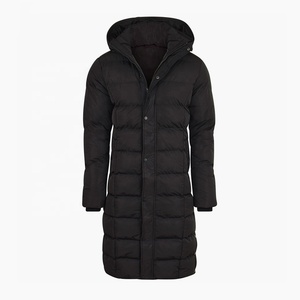 <b>Mens</b> <b>Long</b> Puffer Jacket Quilted Winter <b>Coat</b> with Hood Zipper Regular Winter Outerwear OEM Custom 2026 - Product Image 1