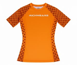 เสื้อรัดรูปแขนสั้นสำหรับผู้หญิง สำหรับกีฬา MMA BJJ แห้งเร็ว ระบายอากาศได้ดี เหมาะสำหรับว่ายน้ำ เล่นเซิร์ฟ และต่อสู้ - Product Image 6