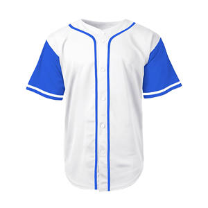 Camiseta deportiva de béisbol personalizada por sublimación, con botones, para equipo, 100% poliéster, camiseta de béisbol. - Product Image 1
