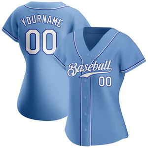 Men Light Blue White Royal Baseball Jersey Button Front Team Shirt Performance <b>Athletic</b> Game Day Practice Sports Uniform Wear - Product Image 1
