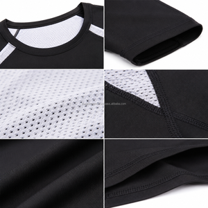 เสื้อเบสเลเยอร์ผู้ชายแบบสั่งทำพิเศษ เนื้อผ้าสแปนเด็กซ์/โพลีเอสเตอร์ ระบายอากาศได้ดี ทรงเข้ารูปสำหรับออกกำลังกาย แห้งเร็ว ซึมซับเหงื่อ - Product Image 5