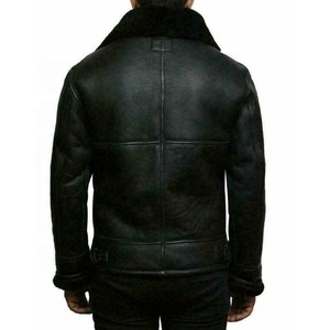 Veste en cuir d'aviateur en peau de chèvre pour hommes, vente en gros, cuir véritable de luxe, manteau tendance, meilleur prix fabricant - Product Image 5