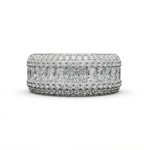 แหวนหมั้นเพชรทรงกลมเรเดียนท์ แล็บโกรว์ ด้วยทองคำขาว 18K |   เครื่องประดับเจ้าสาวสุดหรู - Product Image 1