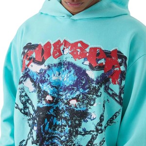 Printed Custom Graphic Hoodie High Quality Wholesale OEM Logo Printing 100% Cotton Fleece Streetwear Men's Best Selling Apparel - Product Image 3