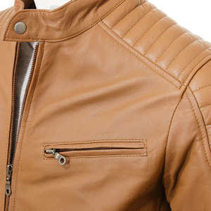 Vente directe d'usine, veste en cuir décontractée pour homme de haute qualité, style streetwear, avec tissu léger, veste d'hiver - Product Image 4