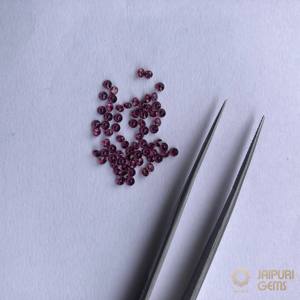 Pierre précieuse naturelle de grenat rhodolite violet de Jaipur, taille brillant ronde, 2 mm, pierre précieuse en vrac pour la fabrication de bijoux, fournisseur tendance pour les boutiques - Product Image 2
