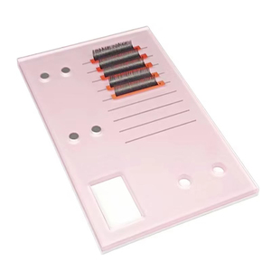 Support magnétique en acrylique premium (rectangulaire solide) pour extensions de cils professionnelles, avec pince à épiler métallique - Product Image 3