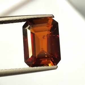 Loose Emerald Cut Natural Faceted <b>Honey</b> Tourmaline Zambia 3.90 Carats Gemstone with Color Play for Jewelry Making - Product Image 3