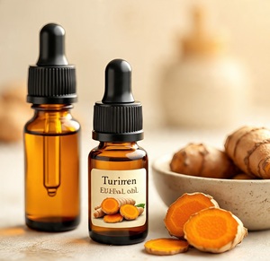 Huile essentielle de curcuma pure à 100% HIMVEDA ORGANIQUE, distillée à la vapeur, naturelle, écologique, aromathérapie, emballage personnalisable - Product Image 2