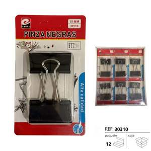 Clip noir élégant, pinza negra, clip polyvalent pour l'organisation et la décoration - Product Image 2