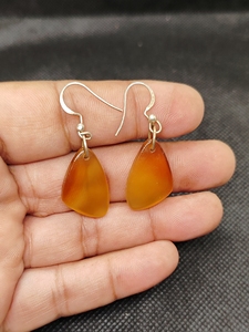 Pendientes de aro colgantes de ónix amarillo de plata de ley 925 hechos a mano para mujer, joyas de lujo, diseño de joyería único - Product Image 2