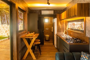 Customizable Steel RV Camper <b>Trailer</b> Mobile Caravan Container House with Kitchen Bathroom Sleeping Space for Travel & Touring - Product Image 5