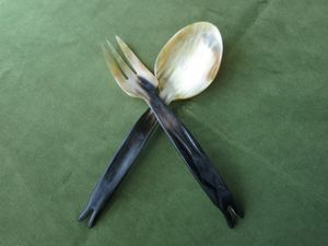 Handcrafted Natural Horn Spoon Set Classic Design Long Handle <b>Mirror</b> Polish Eco-Friendly Creative <b>Shell</b> Utensils Party - Product Image 6