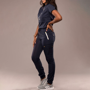 New Style Unisex Lab Coat Uniforms Stylish Fashion Wholesale Customized Medical Nurse Short Sleeve for Denim - Product Image 3