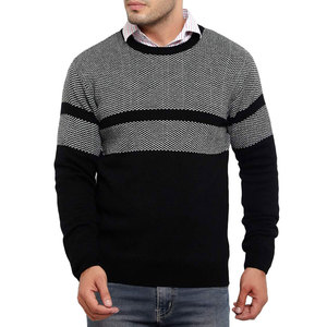 New Arrival Winter Knitted Men's Crewneck Pullover Sweater Breathable Casual Wear Custom Logo OEM ODM Knitwear - Product Image 1