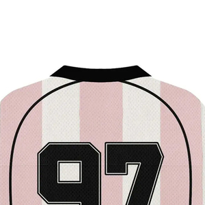 CLASSICAL TRENDS Maillot de football personnalisé imprimé par transfert thermique 100% polyester maille à double sangle manches courtes col en V unisexe - Product Image 6