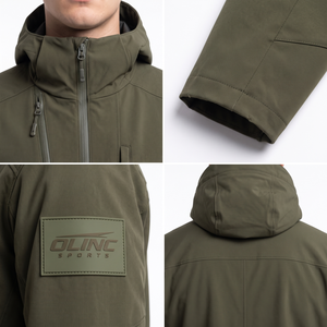 Veste parka longue softshell pour homme, à capuche, respirante, réversible, pour usage urbain et extérieur, hiver, étiquette personnalisée OEM, polyester, élasthanne, fourrure - Product Image 4