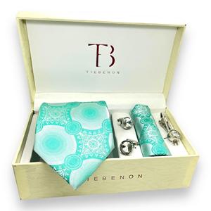 Cravate en soie verte à motif cachemire de qualité supérieure avec pochette de costume pour homme |   Tenue élégante pour les occasions formelles, les mariages et les fêtes |   Vente en gros OEM Inde 2026 - Product Image 3