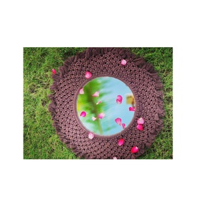 Ornaments Mirror <b>Boho</b> Style Macrame Fringe <b>Wall</b> <b>Hanging</b> Round Mirror Art Decoration Homes Hotels Home Stay Resorts Etc. - Product Image 6