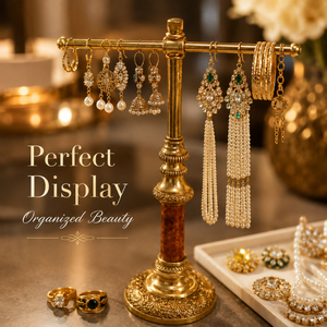 Présentoir de Comptoir Élégant en Laiton Premium pour Bijoux, Bracelets et Montres – Organisateur Idéal pour la Maison, la Coiffeuse et la Vitrine Commerciale - Product Image 2
