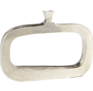 Vente chaude Élégant Fleur Vase Texture Lisse En Aluminium Bouteille En Forme De Finition Argentée pour La Maison Jardin Décor pour Les Mariages De Pâques - Product Image 2