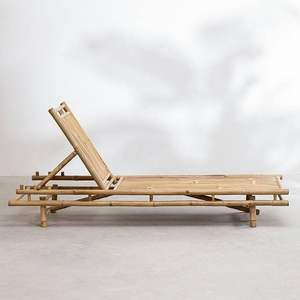 Tumbona de Bambú Ecológica, Silla Reclinable de Bambú para Playa, Resort, Piscina, Patio, Muebles de Exterior - Product Image 3