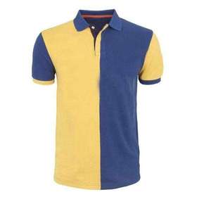 เสื้อโปโลแขนสั้นผู้ชาย คอปกติดกระดุม ทรงพอดีตัว ผ้าถัก สีบล็อก แต่งสีตัดกัน สไตล์ลำลอง - Product Image 1