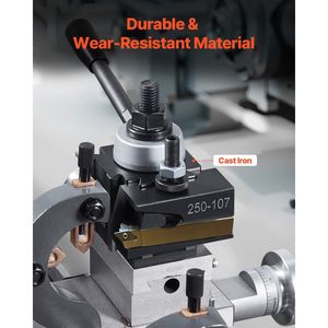 Set di 6 Portautensili a Cambio Rapido per Tornio, Tipo a Cuneo, Accessori per Portautensili da Tornitura, Adattatori per Portautensili Rapidi - Product Image 5