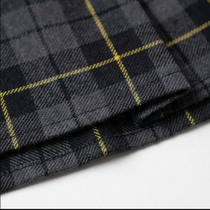 Women Wool Plaid <b>Wrap</b> Mini <b>Skirt</b> With Belt Adjustable Waist Autumn Style - Product Image 6