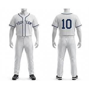 Conjunto de Uniforme de Béisbol Corto Personalizado de Alta Calidad con Botones Completos, de Secado Rápido, Transpirable, Anti-UV, Reciclable, Unisex, OEM - Product Image 2