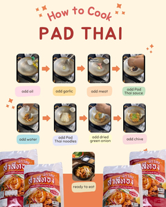 บะหมี่กึ่งสำเร็จรูป ซัมเล่อทอง ผัดไทย อาหารข้างทางไทยแท้ ขายส่ง ขายปลีก ขายส่งจำนวนมาก พร้อมรับประทาน ได้รับการรับรองฮาลาล บรรจุถุง สะดวก - Product Image 6